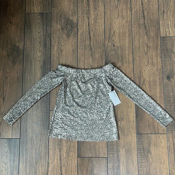NWT Bailey 44 Off the Shoulder Sequin Top Women's XS Holiday New Year's Eve NYE - Picture 2 of 13